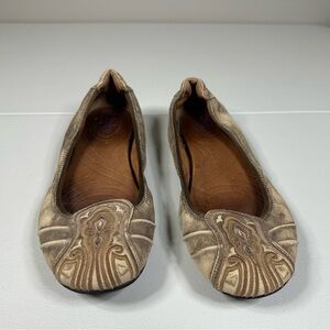 Clarks Shoes Indigo By Clarks Distressed Embroidered Leather Ballet clarks-shoes-indigo-by-clarks-distressed-embroidered-leather-ballet